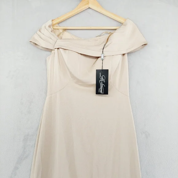 New La Femme 29537 Fitted Off Shoulder Evening Dress P304 - Picture 4 of 10